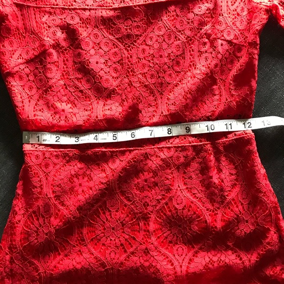 Lulu's Red Lace Dress - Picture 7 of 8